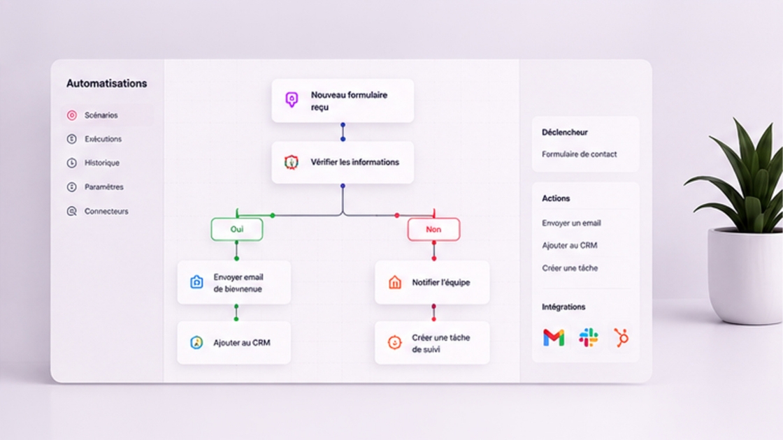 Interface de workflow pour automatisation interne
